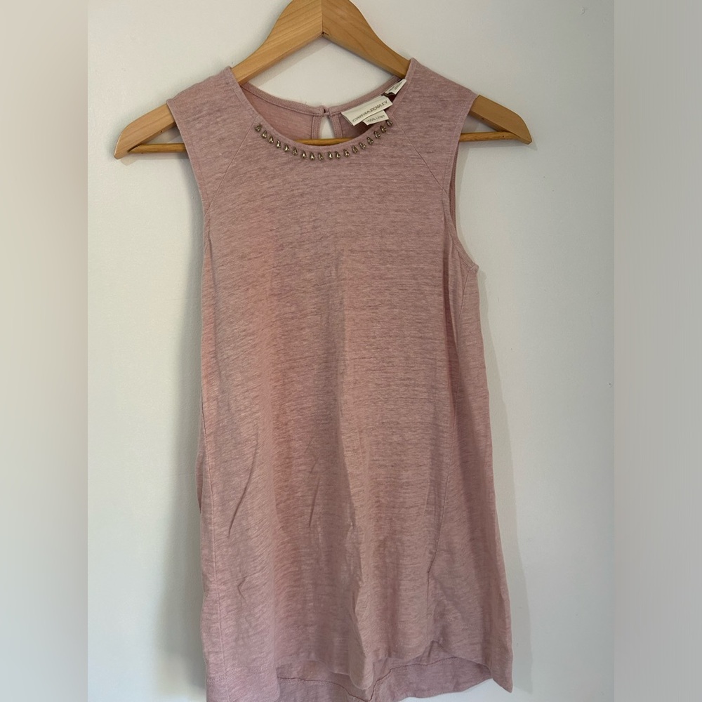 Cynthia Rowley Blush Top with Glittering Accents